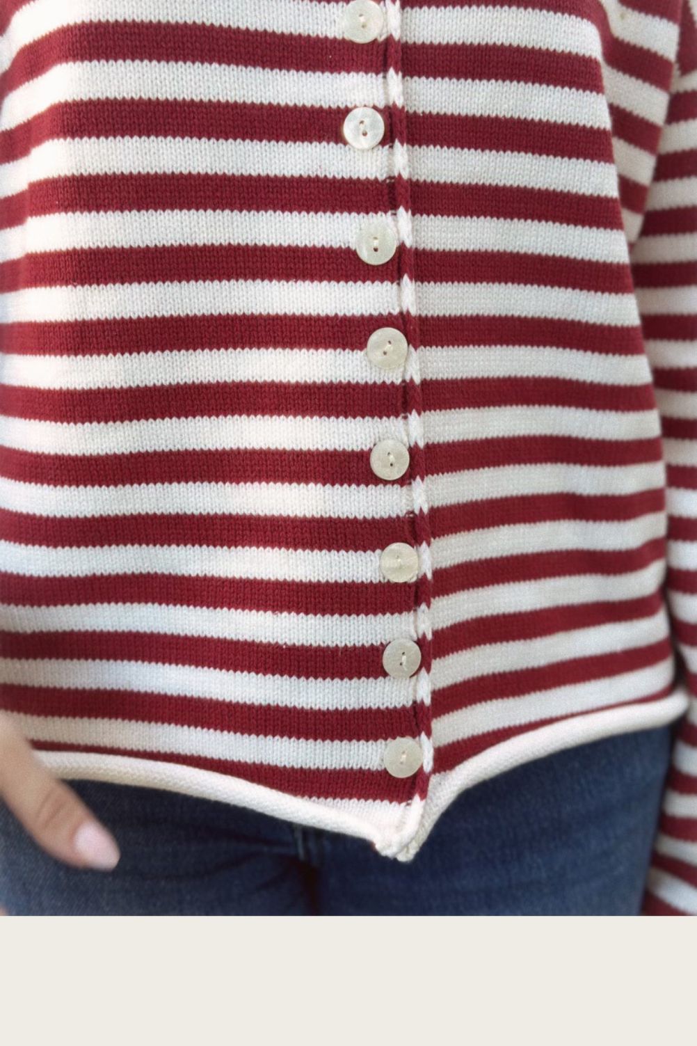 The Camila Sweater - Red Stripe
