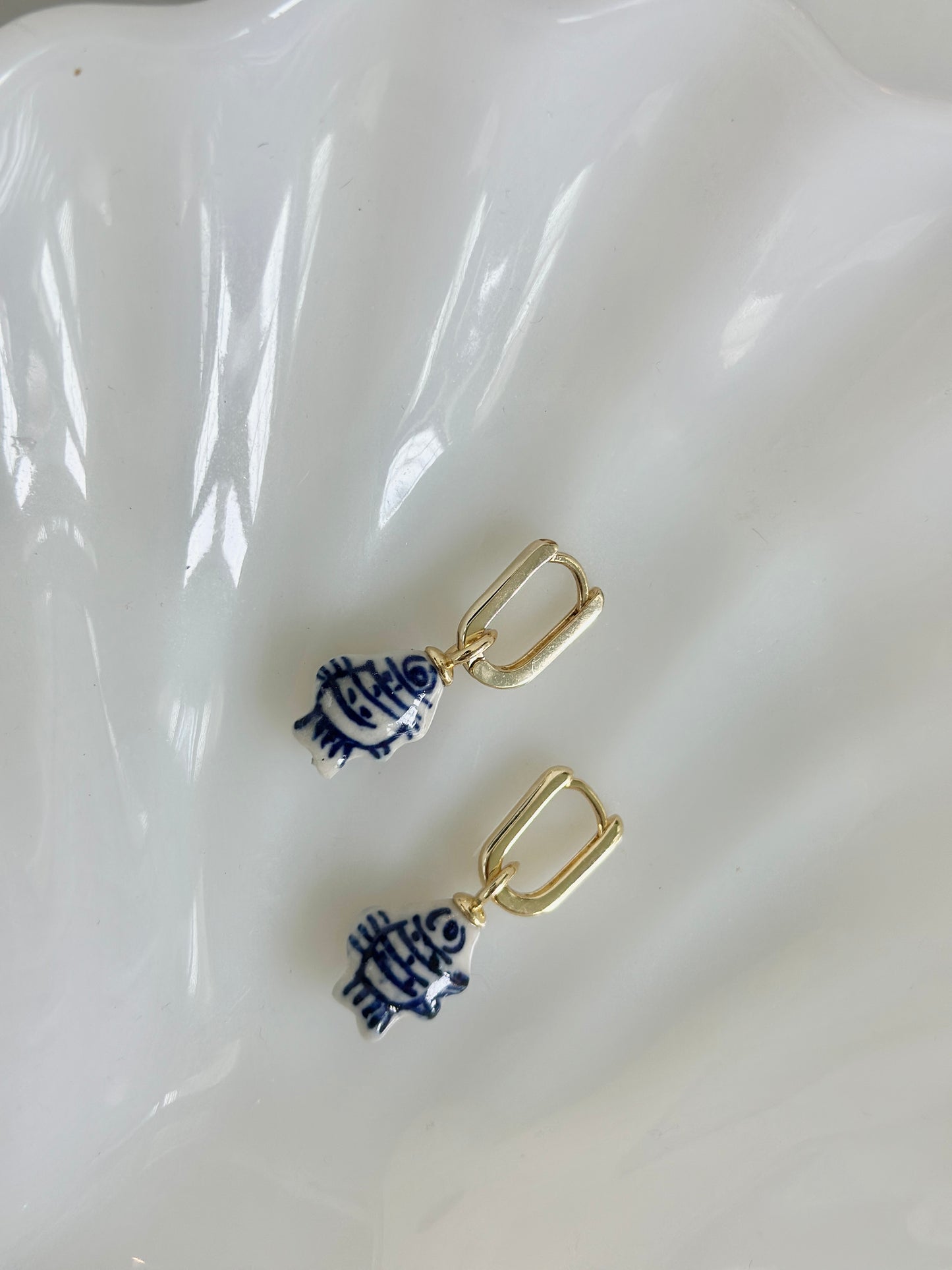 Nantucket Blue Fish Hoops