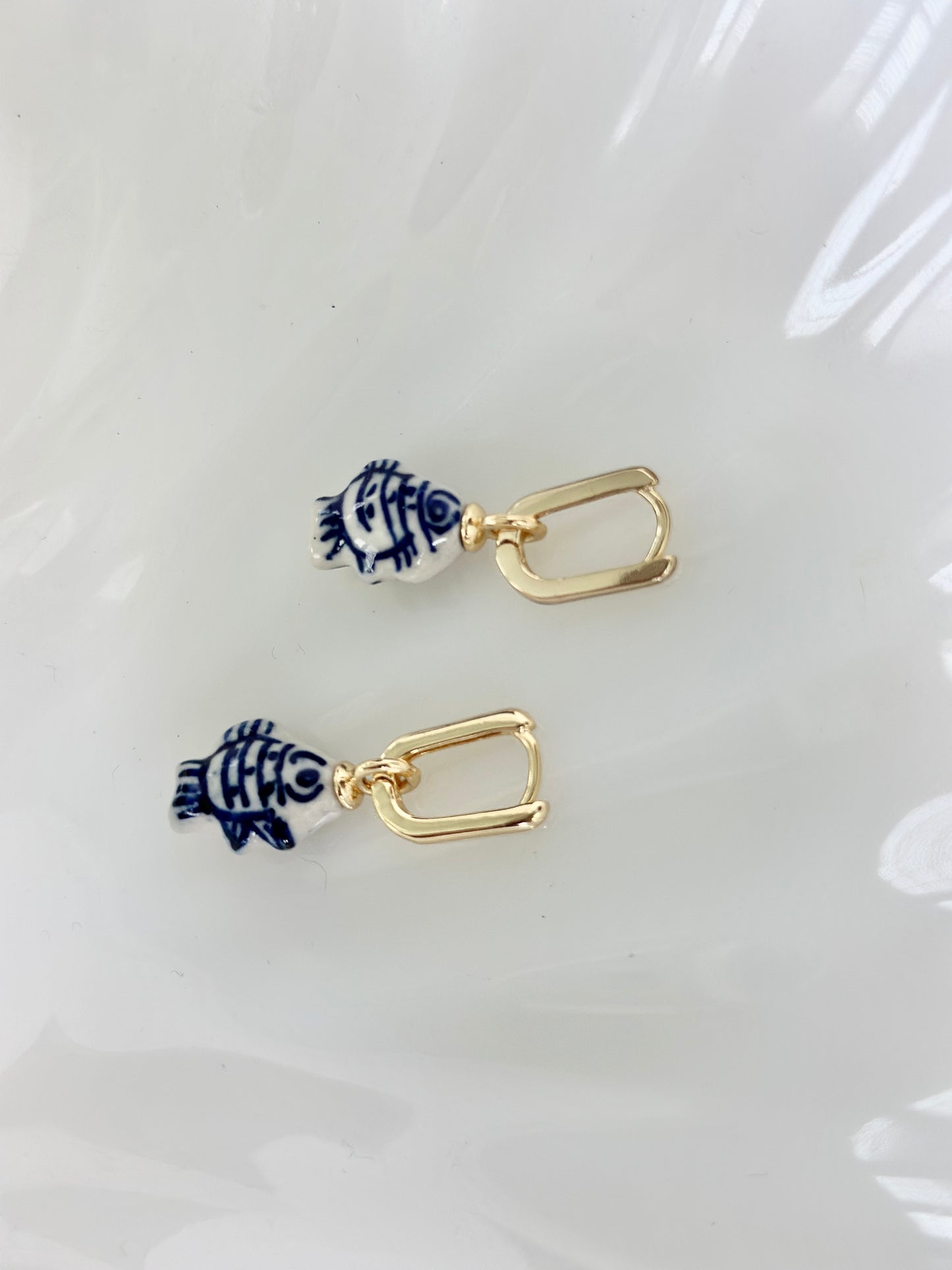 Nantucket Blue Fish Hoops