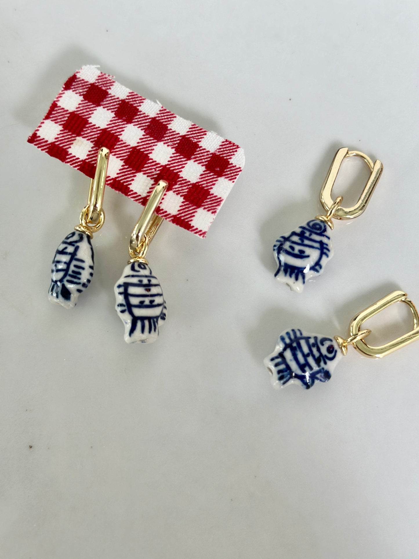 Nantucket Blue Fish Hoops