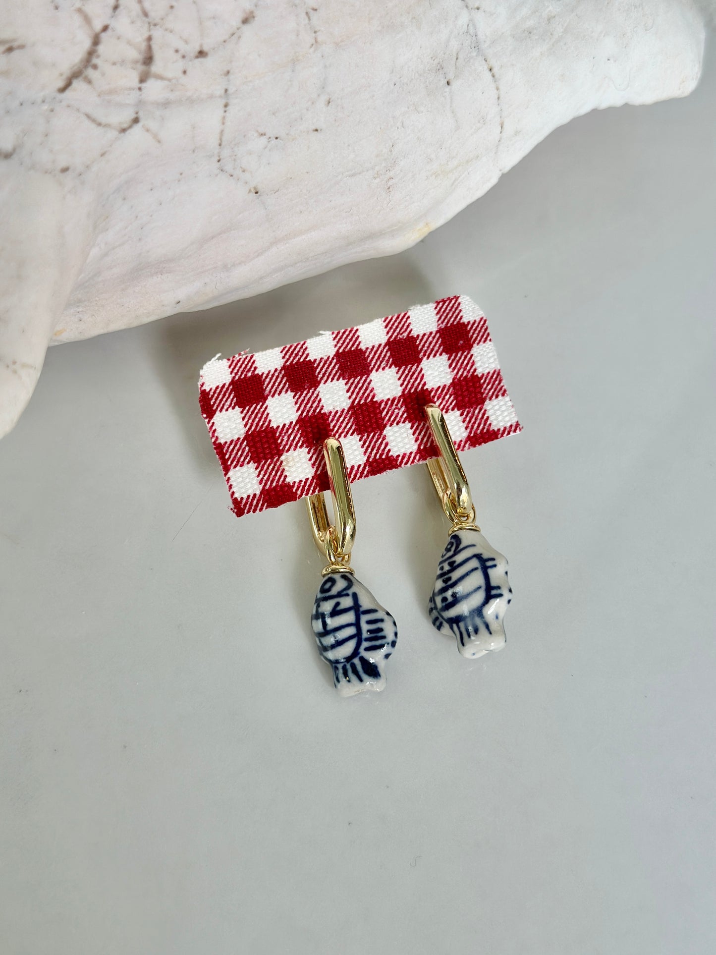 Nantucket Blue Fish Hoops