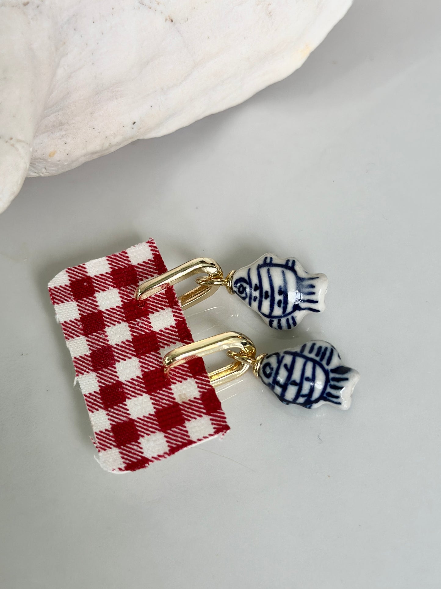 Nantucket Blue Fish Hoops