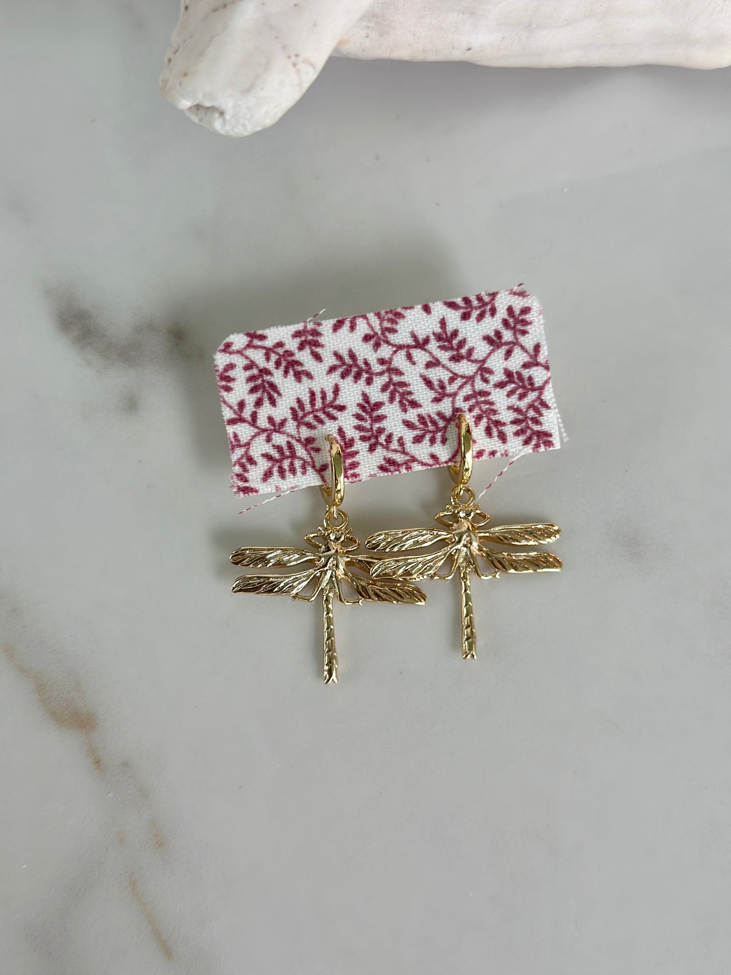 Driftwood Dragonfly Hoops