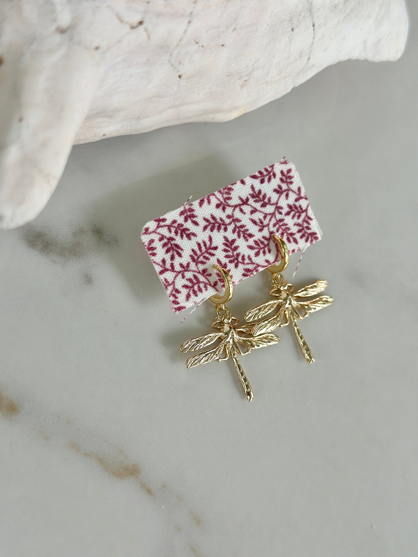 Driftwood Dragonfly Hoops