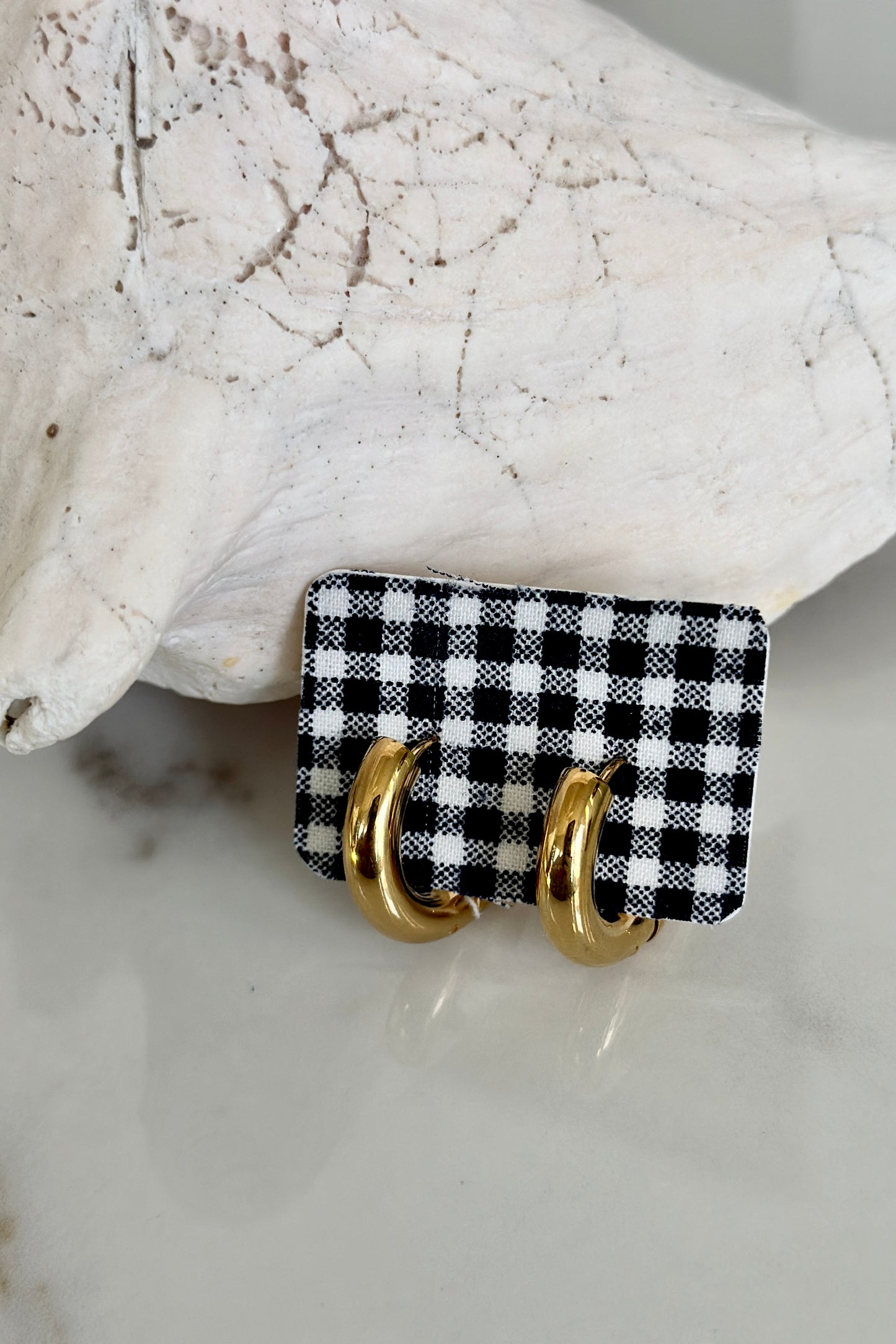 Chunky Gold Hoop Earrings