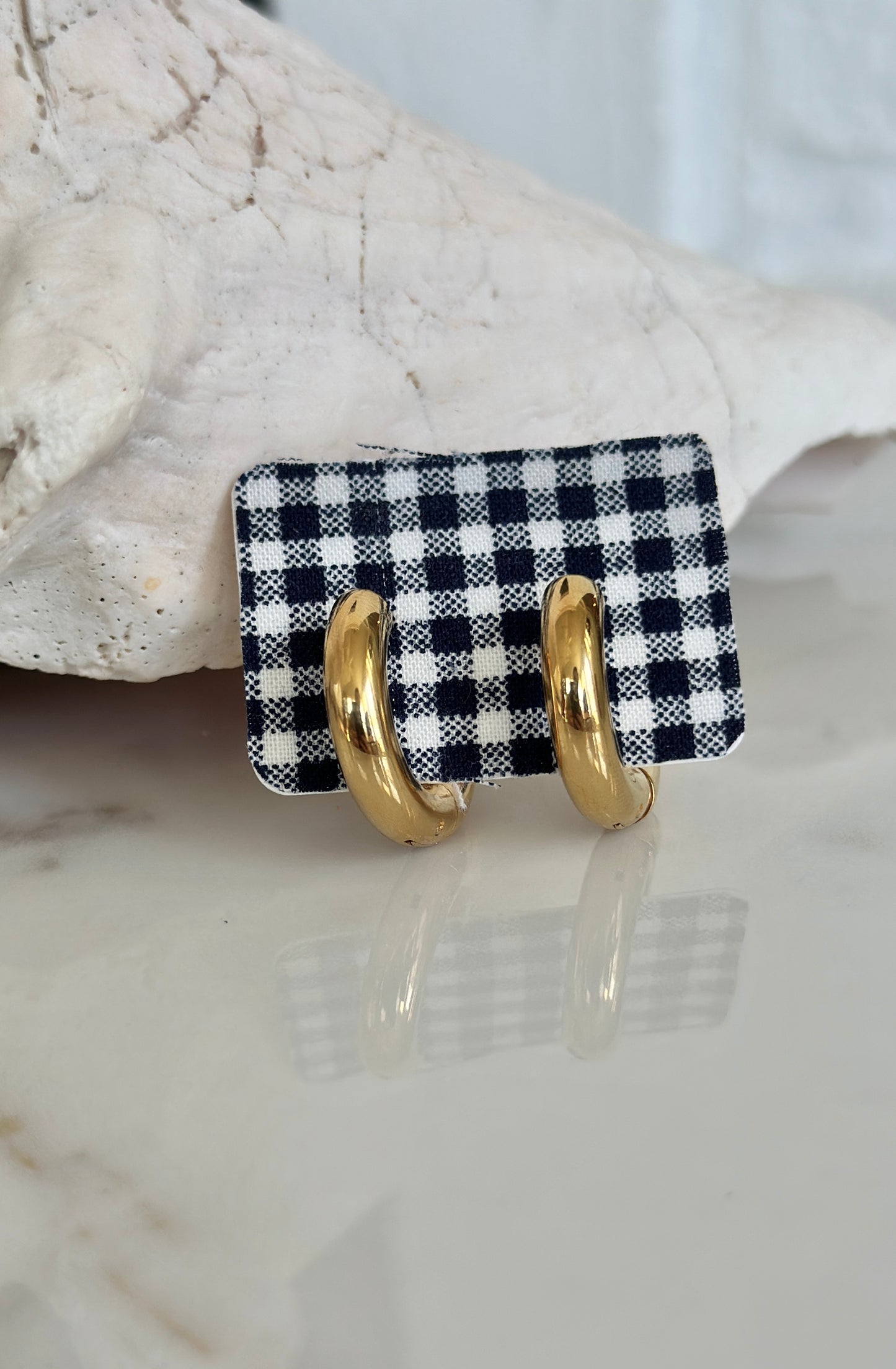 Chunky Gold Hoop Earrings