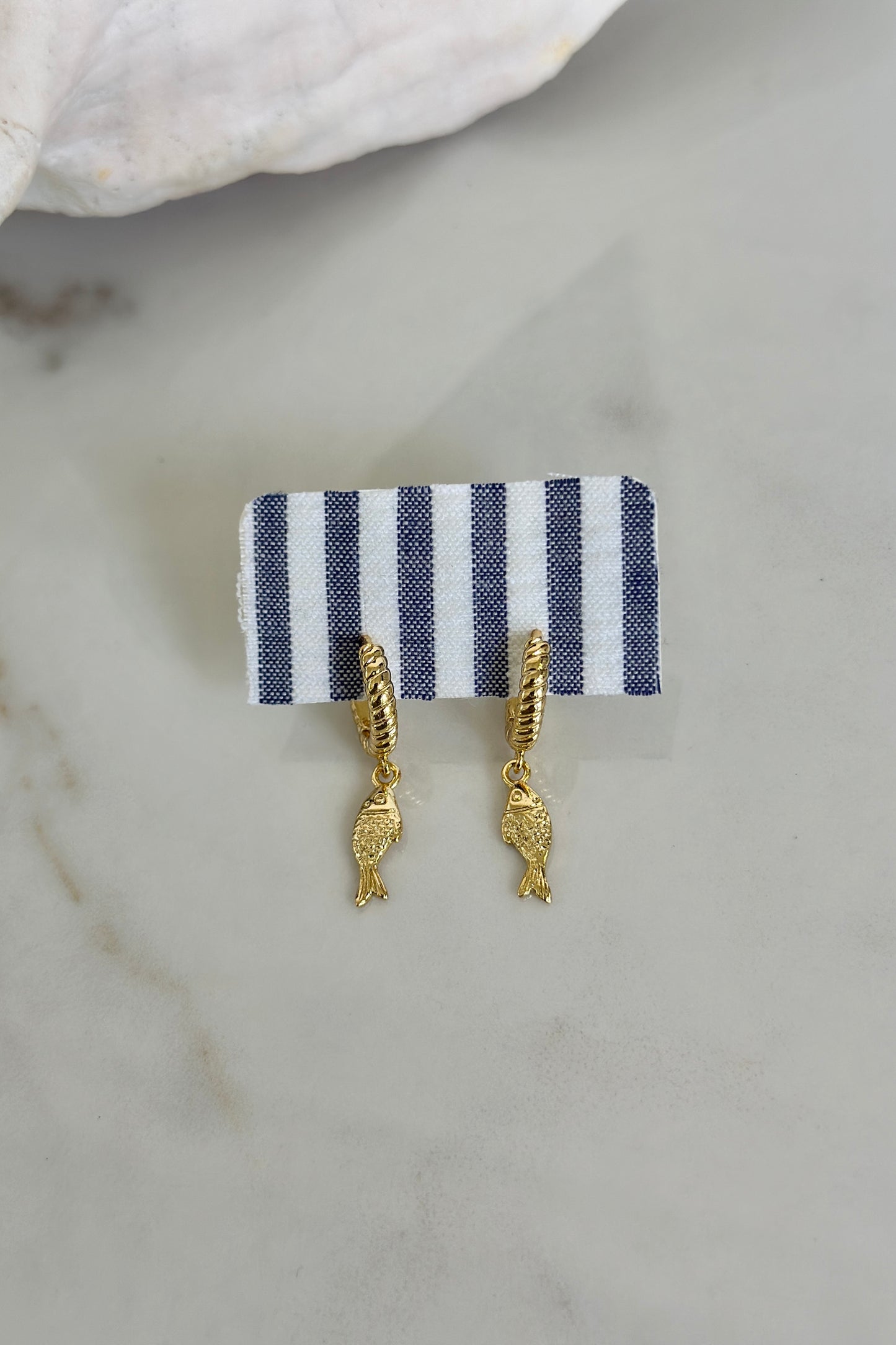 Mini Gold Fish Drop Hoops