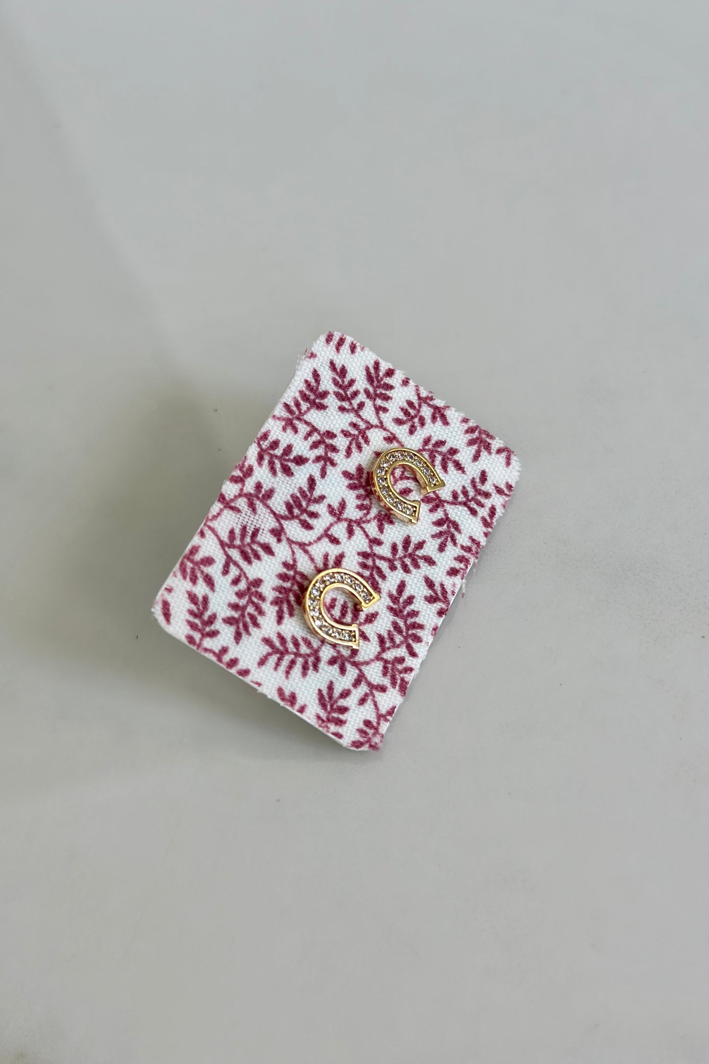Petite Pavé Horseshoe Studs