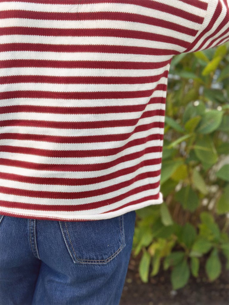 The Camila Sweater - Red Stripe