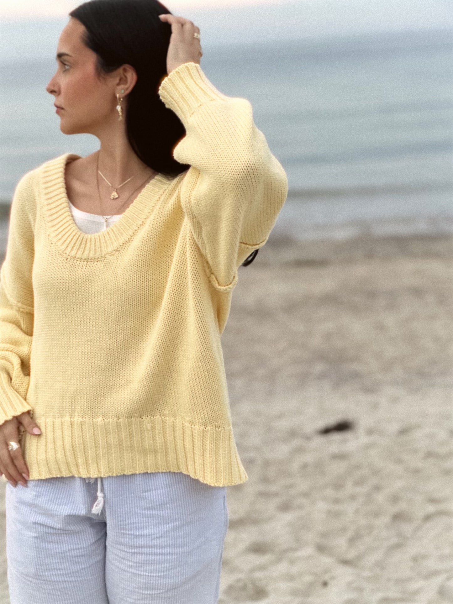 The Ophelia Sweater - Butter Yellow