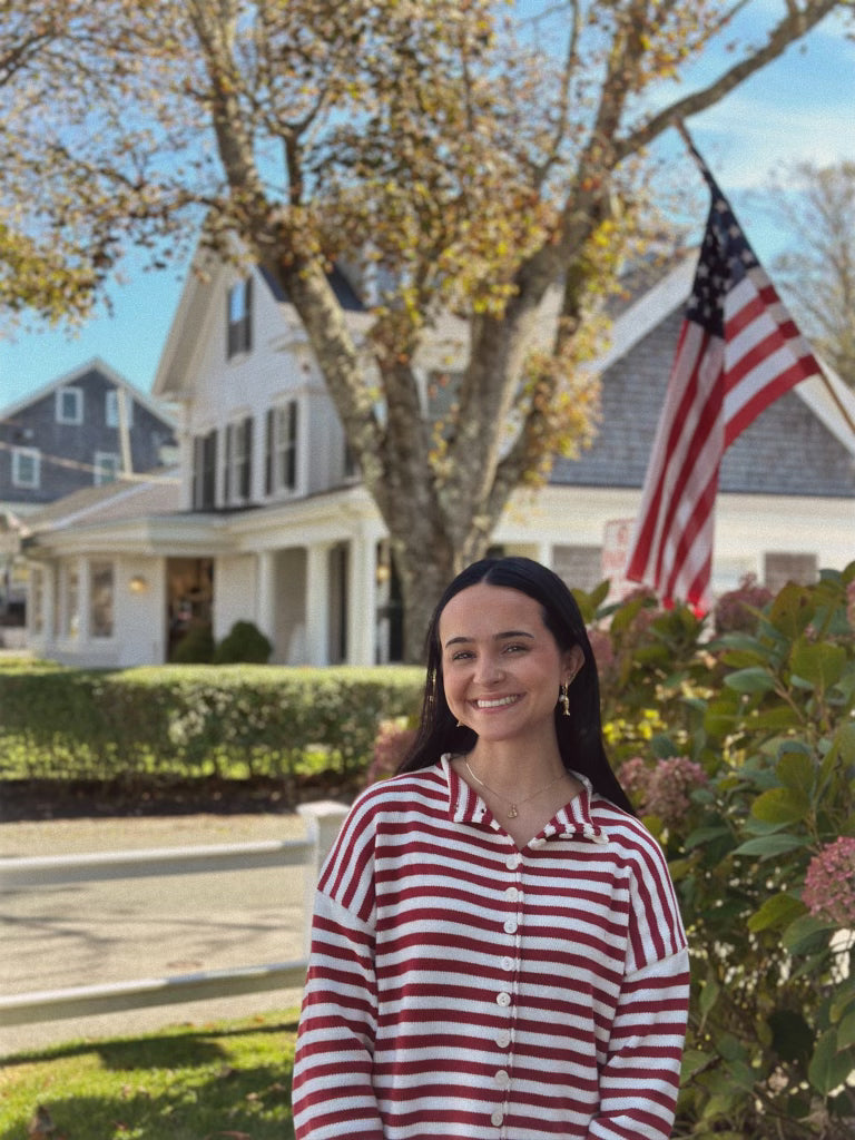 The Camila Sweater - Red Stripe