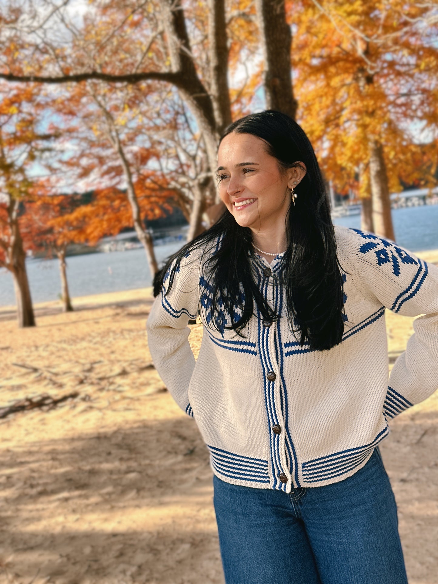 The Ingrid vintage-inspired coastal knit cardigan