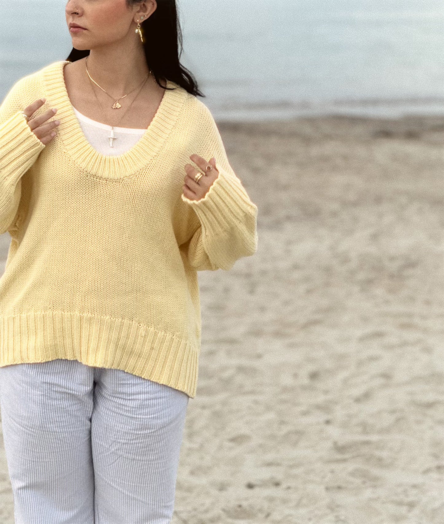 The Ophelia Sweater - Butter Yellow