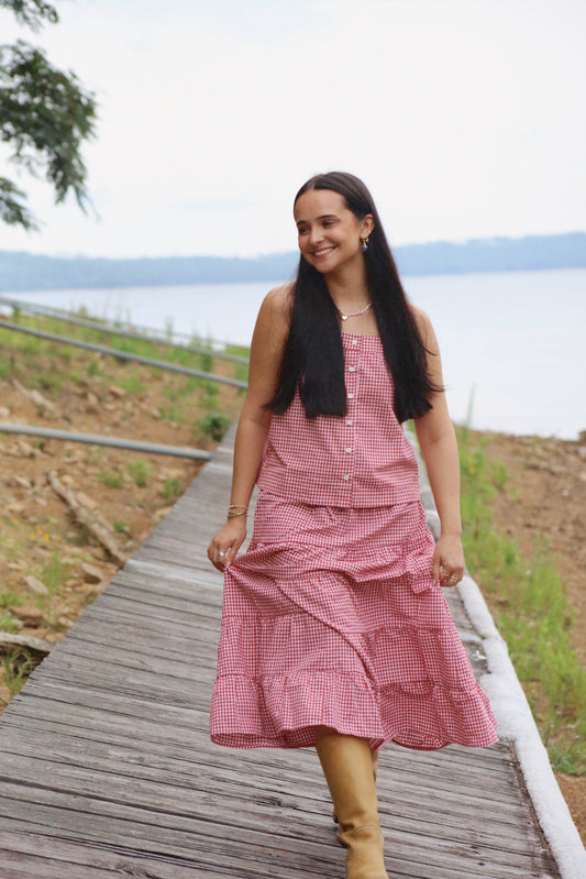 The Seaside Gingham Skirt