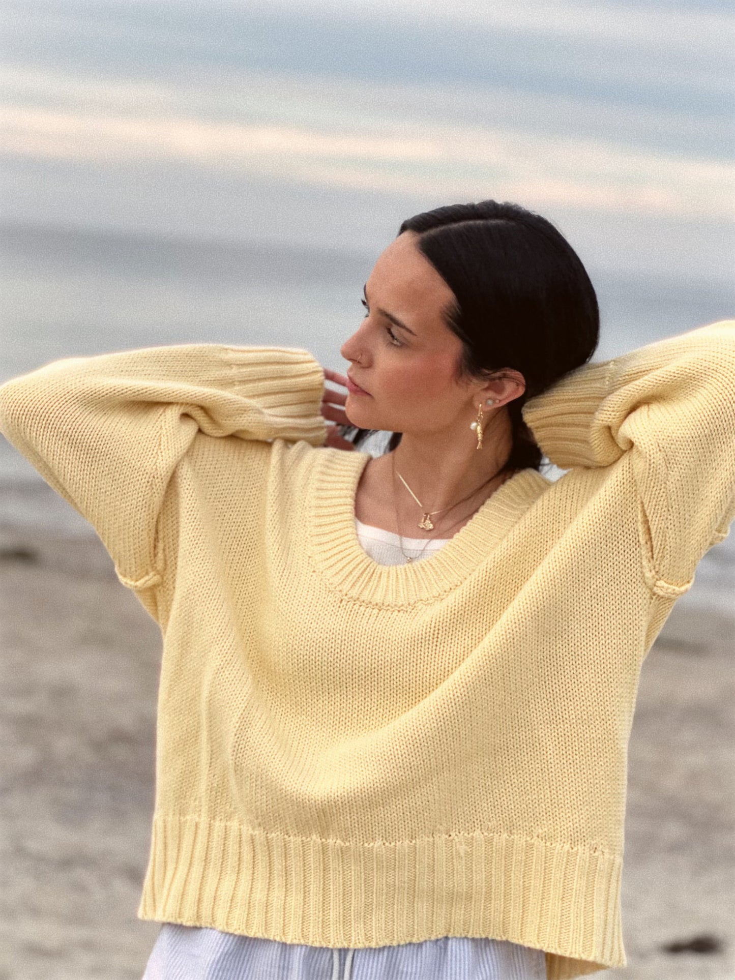 The Ophelia Sweater - Butter Yellow