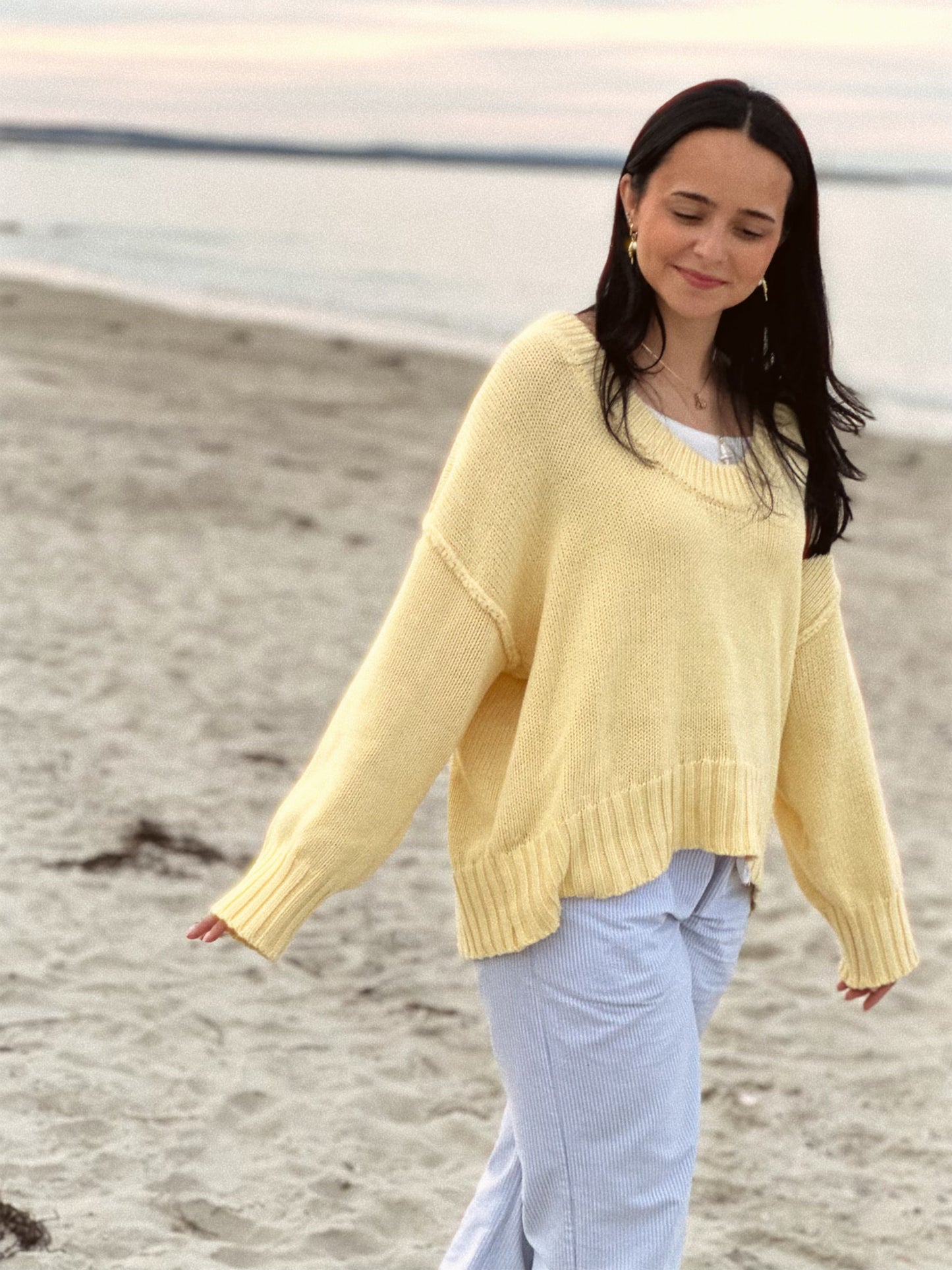 The Ophelia Sweater - Butter Yellow