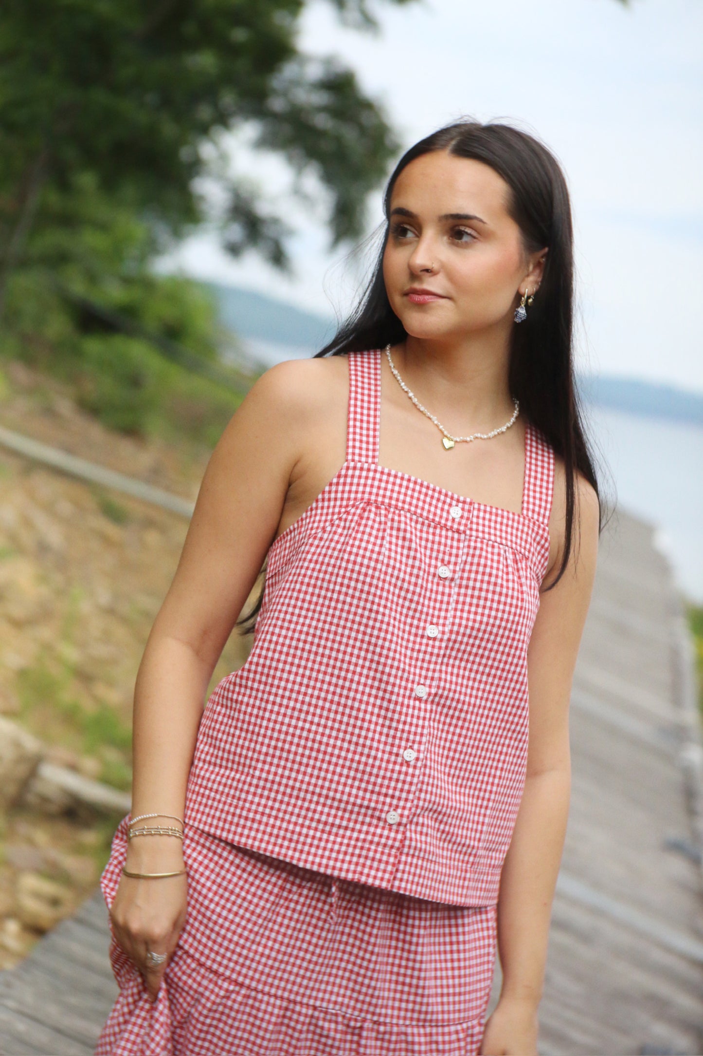 Seaside Gingham Tank