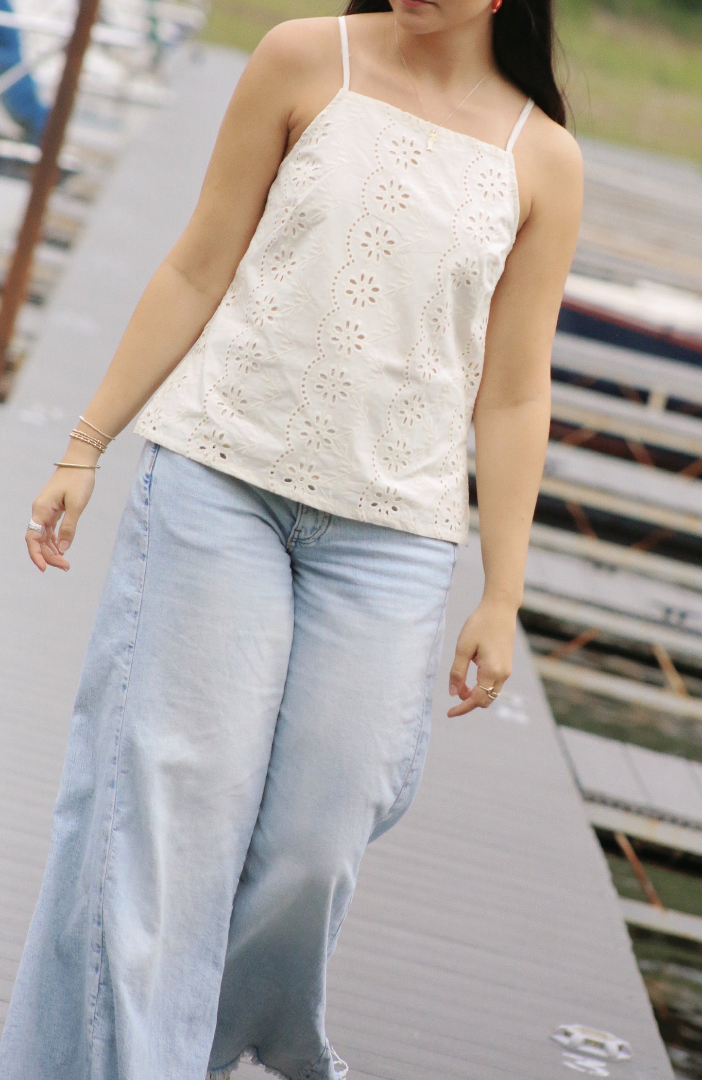 Mary Jane Eyelet Tank
