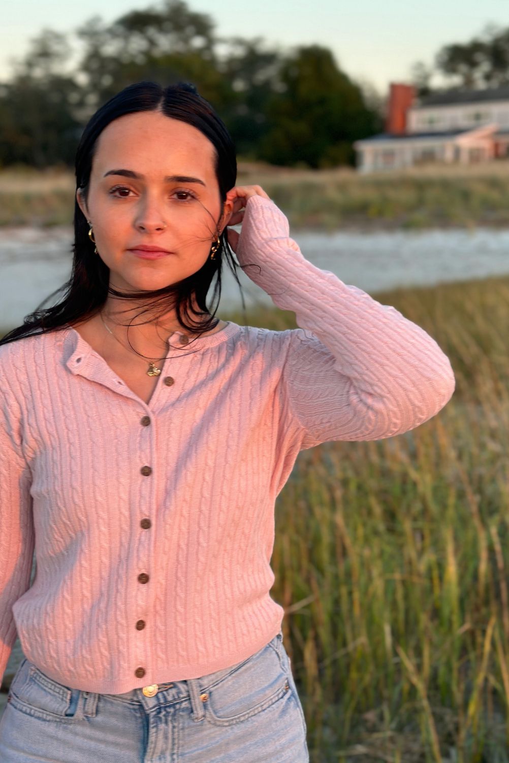 The Primrose soft feminine cardigan - front view