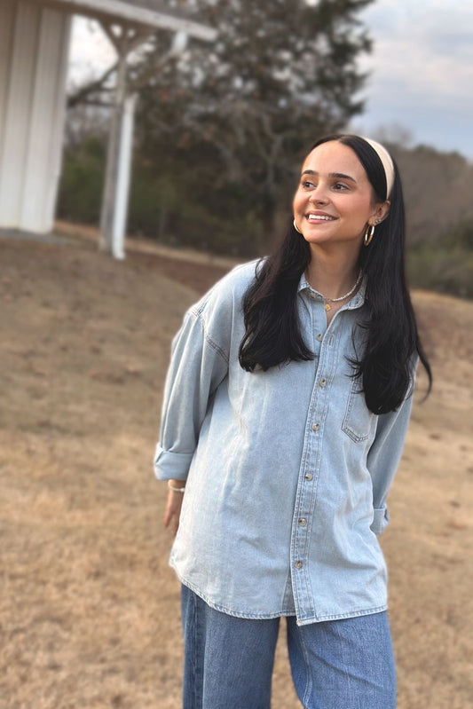 The Colette Chambray Top