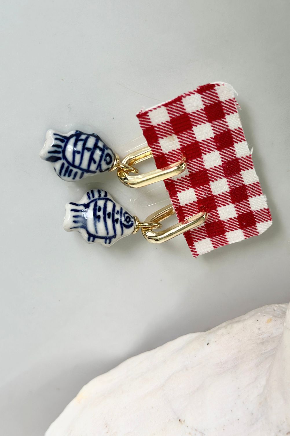 Nantucket Blue Fish Hoops