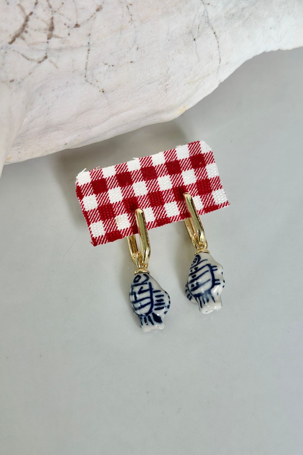 Nantucket Blue Fish Hoops