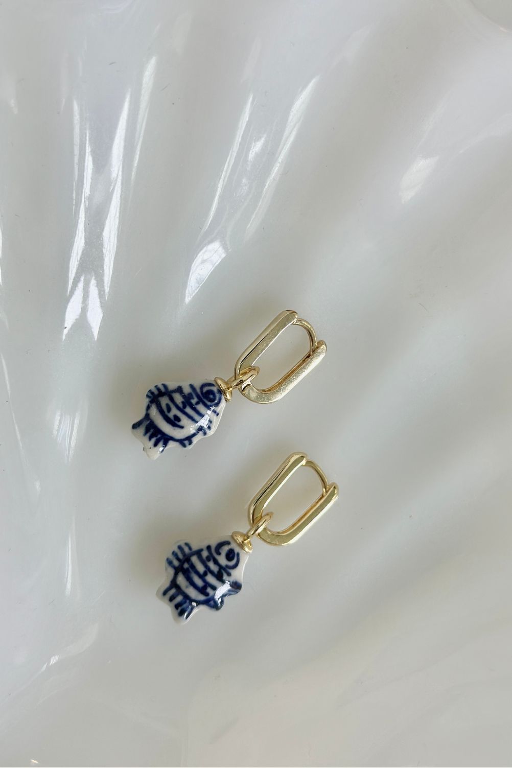 Nantucket Blue Fish Hoops