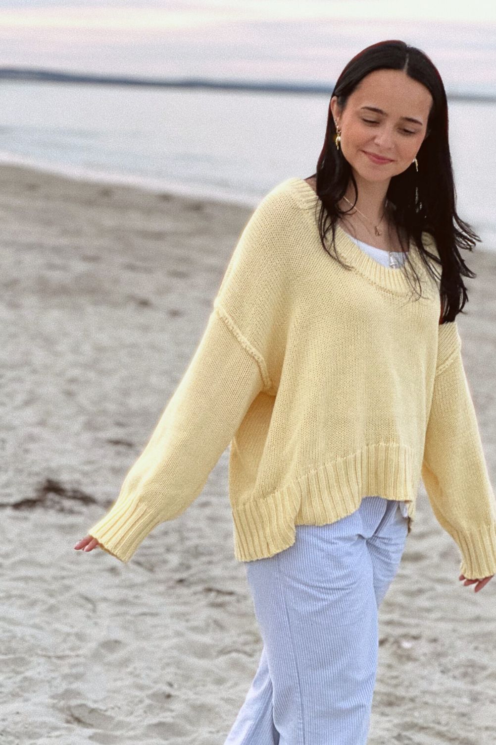 The Ophelia Sweater - Butter Yellow